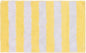 Beach Stripe Yellow Striped Washable Bath Rug – Non-Slip, Quick-Dry, Soft & Absorbent Bathroom Mat, Machine Washable, Coastal Décor (21" x 34")
