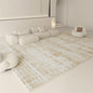 Artistic Abstract Area Rug Suitable for Bedroom Living Machine Washable Non-Slip Soft Modern Interior Rug(Light Yellow,63x91in)